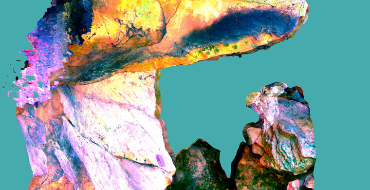 Ortofotografía Abrigo II, panel 2. Tratamiento DStretch LBL20