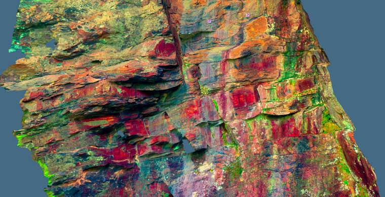 Ortofotografía Abrigo bajo del Cristo, panel 2. Tratamiento DStretch LDS12.5