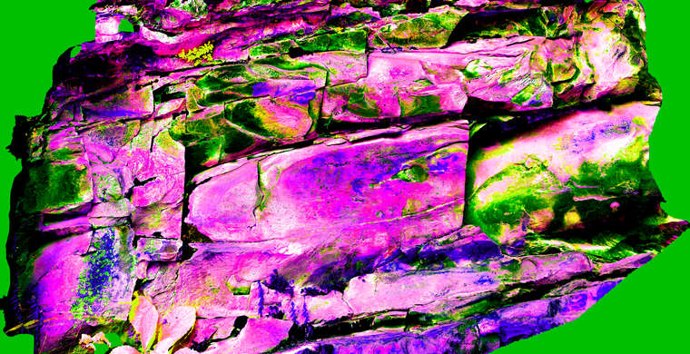 Ortoimagen Canchal de la Pizarra III, panel 3. Tratamiento DStretch LDS30 hs257.