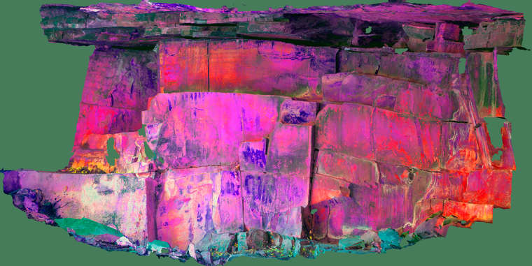 Ortofotografía Canchal de la Pizarra V, panel 1. Tratamiento DStretch LDS12.5 hs288