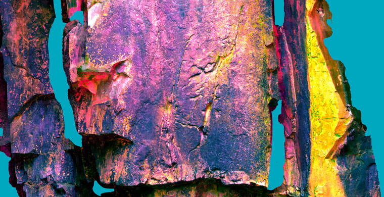 Ortfotografía Canchal del Zarzalón I, panel 2. Tratamiento DStretch LBL20 ac hs359