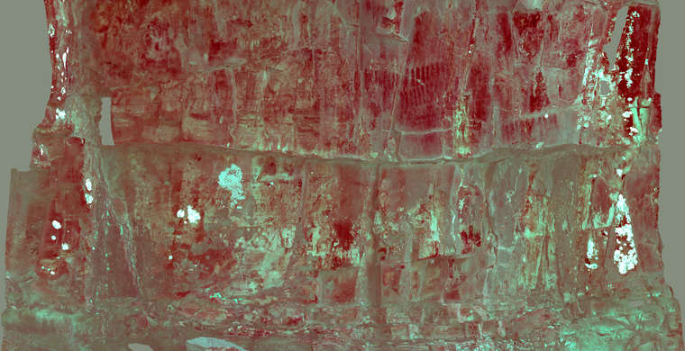 Ortofotografía Canchal del Zarzalón I, panel 5. Tratamiento DStretch YRE15