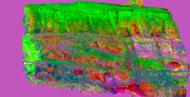 Ortoimagen Canchal del Zarzalón IV, panel 1. Tratamiento DStretch CRGB12.5 hs16