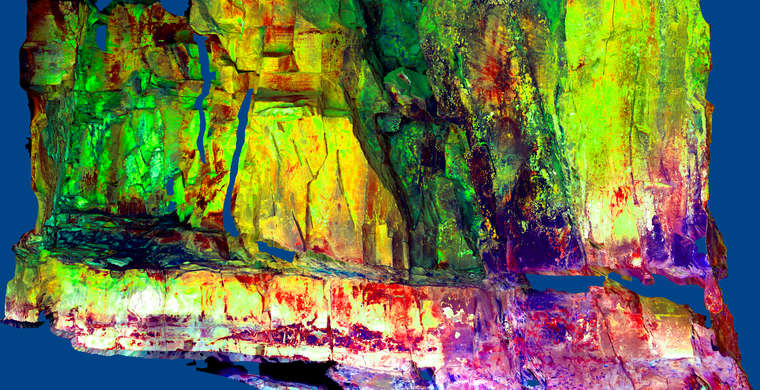 Ortofotografía Canchal del Zarzalón V,  panel 3. Tratamiento DStretch LDS20 hs24