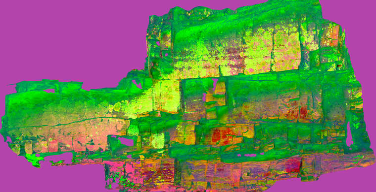 Ortofotografía Canchal de las Torres II, panel 1. Tratamiento DStretch CRGB15 hs13