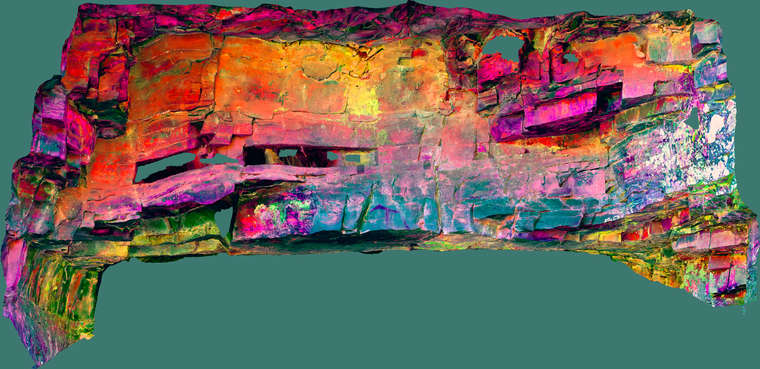 Ortofotografía Canchal de las Torres II, panel 5. Tratamiento DStretch LDS15 hs323