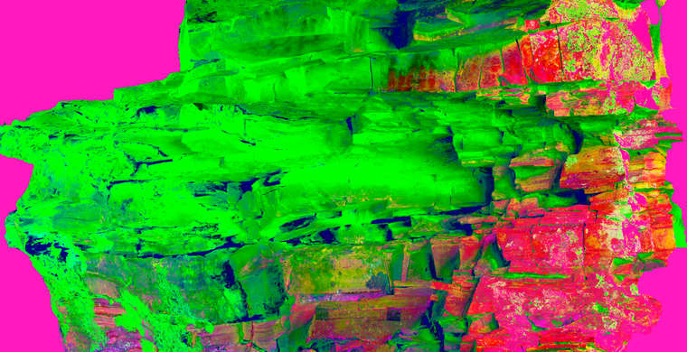 Ortofotografía Canchal de las Torres II, panel 7. Tratamiento DStretch CRGB15 hs23