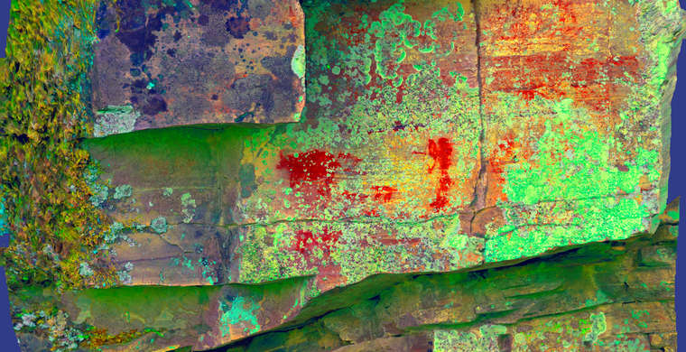 Ortofotografía Canchal de las Torres II, panel 8. Tratamiento DStretch LDS12.5 hs24