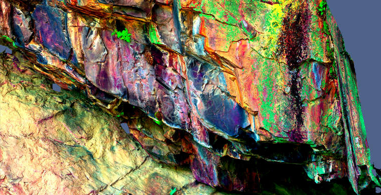 Ortoimagen La Palla I, panel 5. Tratamiento DStretch YDT25
