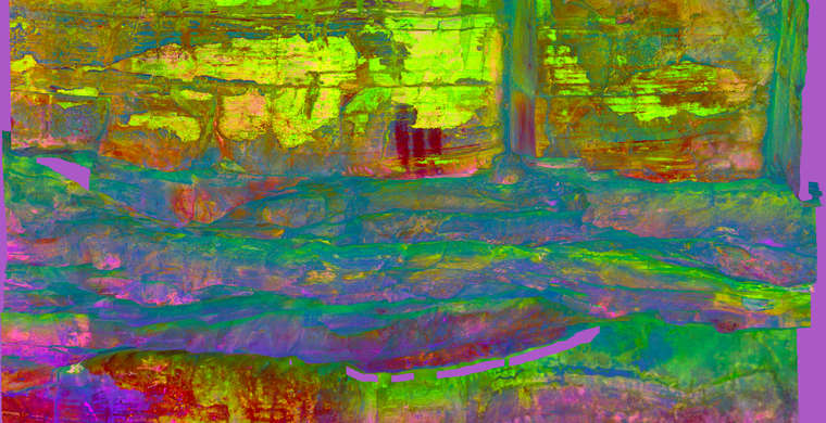 Ortofotografía Canchal de la Villita / Acerones, panel 2. Tratamiento DStretch CRGB15