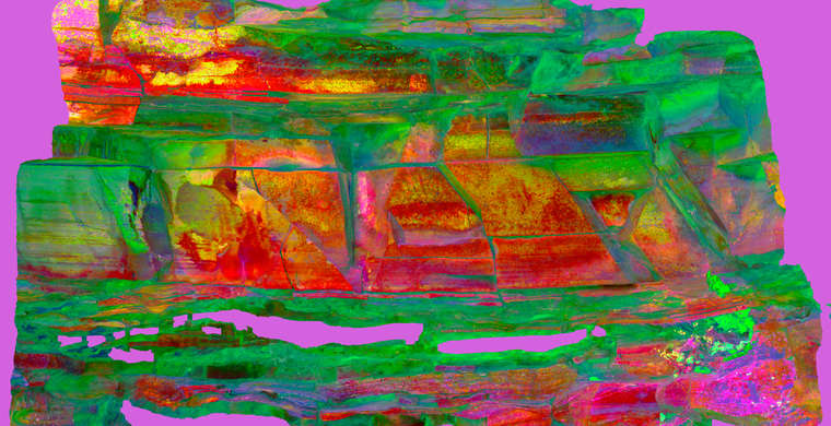Ortoimagen Lera II, panel 1. Tratamiento DStretch CRGB15 hs6
