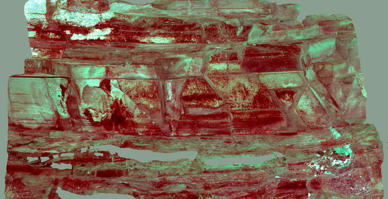 Ortoimagen Lera II, panel 1. Tratamiento DStretch YRE20