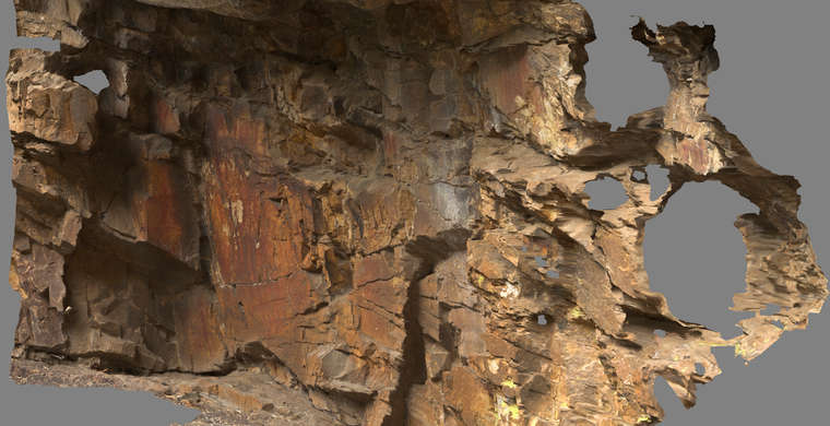Ortoimagen Umbría del Cristo, panel 2, vista lateral